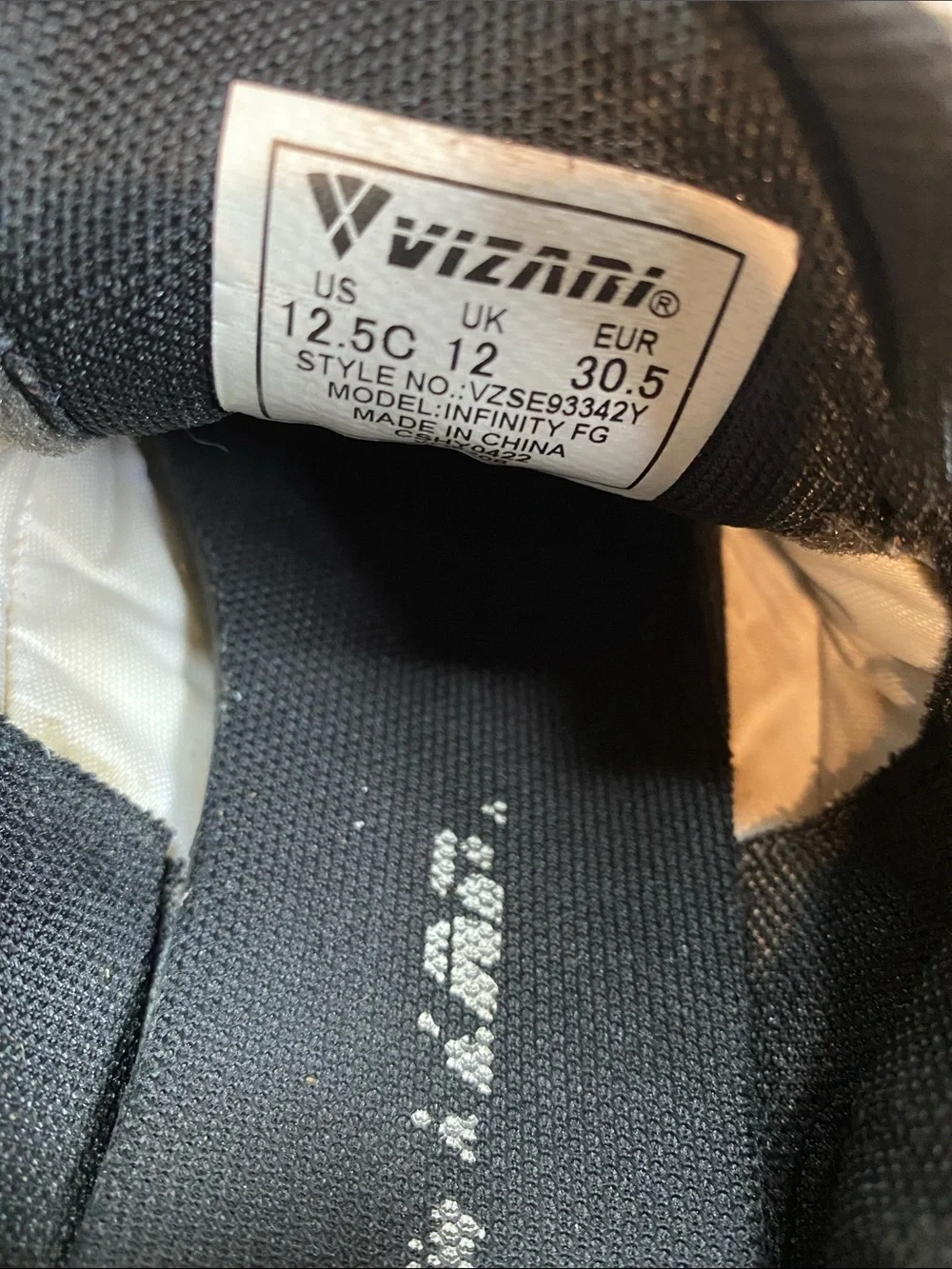 Kids Black and White Soccer Cleats